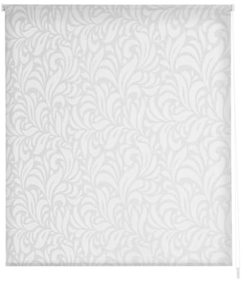 Estoralis | MYRCELLA | Tenda a rullo disegno moderno | Jacquard traslucido | Colore - Bianco | 80 x 255 cm (larghezza/altezza) dimensione del tessuto 77 x 250 cm. | Tende per finestre e porte