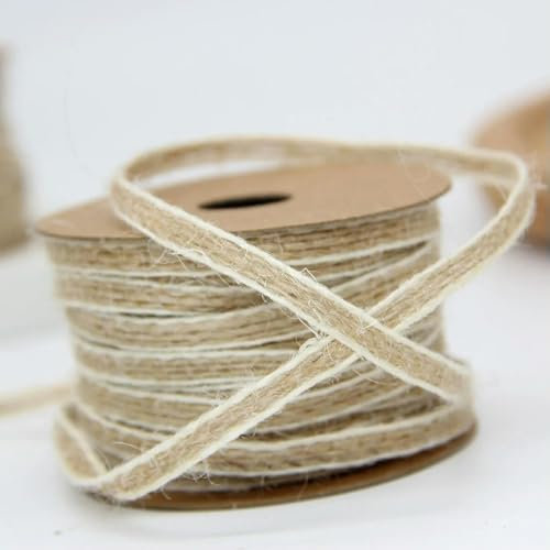 CIVIOOH 20/10/5M Natürliche Jute Seil Schnur String Twine Sackleinen Band Handwerk DIY Nähen Home Textile Jute Hanf Hochzeit Party Dekoration