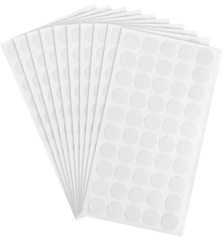 VILLCASE 50 Stück doppelseitige Klebepunkte, 20mm Runde Klebepads, Transparente Klebepunkte Doppelseitig, für Wanddekorationen, Poster, Basteln, Bürobedarf (10 Blatt)
