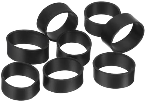 sourcing map 150 bandas de goma de silicona, 5 mm x 10,5 mm, color negro