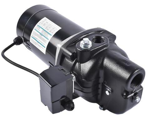 Getanye SWS50 Heavy Duty 1/2 HP Cast Iron Shallow Jet Well Pump Up to 375 Gallons