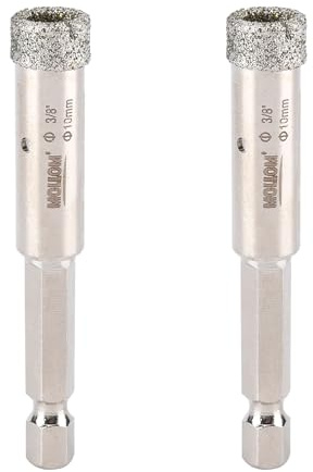 MOLLOM 3/8” (10mm) 2 pezzi di diamantkärnsåg, jämn skärning för porslinskakel, glas, keramik, marmor, glasfiber osv