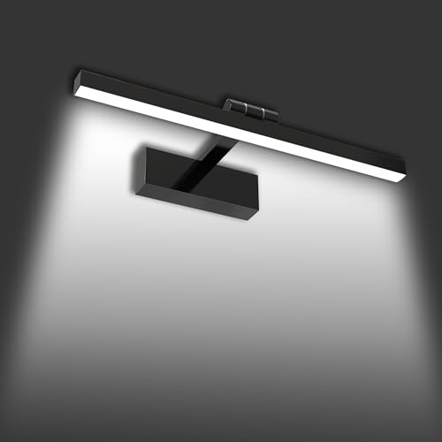 FIVMEN Spiegelleuchte Bad 40cm Breite Spiegellampe Badezimmer 10W Kaltweiß LED Spiegelschrank Beleuchtung IP44 Wasserdicht Wandleuchte Schrankleuchte Badlampe J01, mit 180° Rotation