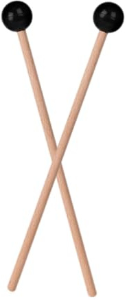 Mazos para Lengüeta Mango de Madera, 2 Piezas, Negro | Diseño Portátil y Seguro, Adecuado para Articulación Precisa y Toque Cómodo, Goma y Madera Estilo Aleatorio