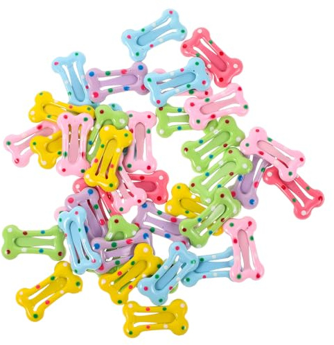 VICASKY 40 Stück Teiliges Bunte Mini Haarspangen für Mädchen Kawaii Haarklammern mit Einzigartigem Knochen design Sicher und Bequem für Feines Babyhaar Vielseitig für Alltag und Besondere