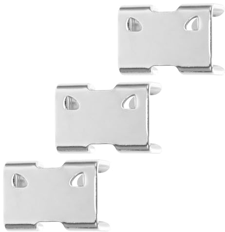TOYZFRIENDY 3pcs Heavy Duty Double Rope Clamps for Ropes Nickel Plated Cable Clips for Pet Leashes Horse Leads Use with Smooth Finish