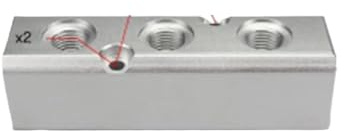 Divisor de bloque de colector neumático de aluminio de 3 vías, 5 puertos, 30 x 30 mm, G1/2 de entrada y G1/4 de salida