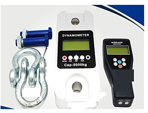 Dinamometro 1T 3T 5T ​​Dinamometro Wireless Digitale Telecomando Crane Dynameter Misuratore di Tensione della Stampante Appeso Bilancia(1 Ton with Shackle)
