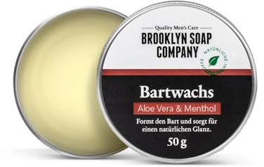 Brooklyn Soap Company Bartwachs, 50g - Beard Balm für Bartstyling | von 3-Tage-Bart bis Vollbart - Starker Halt & leichter Glanz
