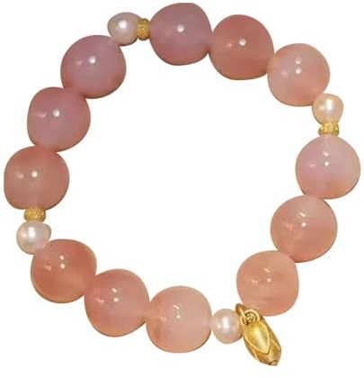 ZXQUEGF Armband för damer, Lucky Dainty Beads Armband, Jade Bead Armband Födelsedagspresent