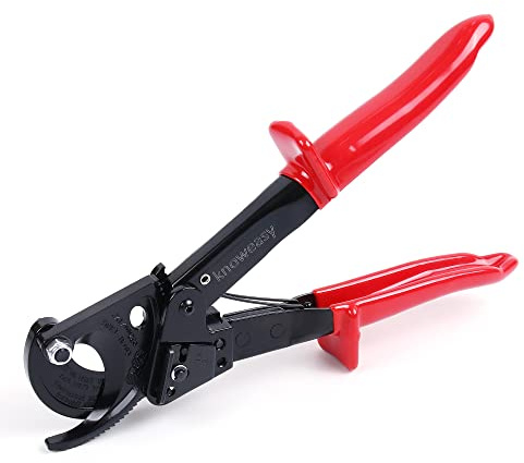 Knoweasy Cable Cutter and Ratchet Wire Cutter Works for Aluminum and Multi-core Cables up to 240mm²