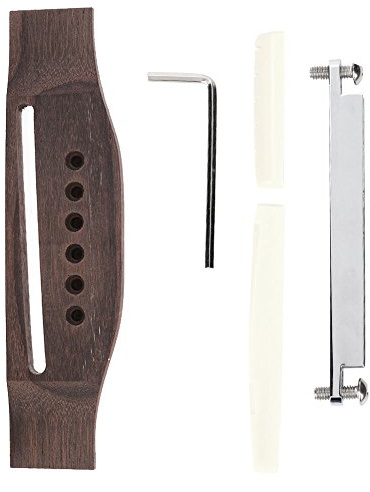 Gitarre Brücke Sattel Mutter Nuss 6 String Holz Akustische Gitarre Brücke Knochen Pins Einstellbare Welle Reparatur Kit für Akustikgitarren Teile Ersatz