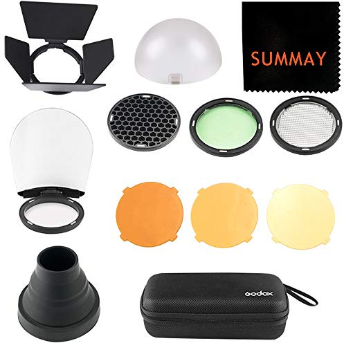GODOX AK-R1 Kit d'accessoires de Flash Filtre de Couleur Réflecteur pour Godox V1 Speedlite H200R Tête de Flash Ronde Accessoires Godox AD200 AD200Pro