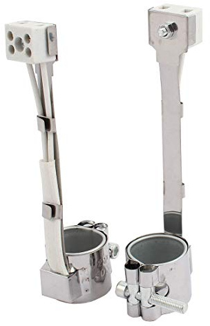 Sourcingmap, 2 fasce riscaldanti in acciaio inox in ceramica, 220 V, 30 x 30 mm, 2 fili, per macchina a iniezione