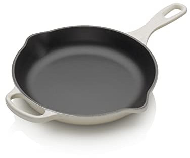 Le Creuset Signature Cast Iron Handle Skillet Sartén Redonda, Beige Merengue, 9 Inches Inches