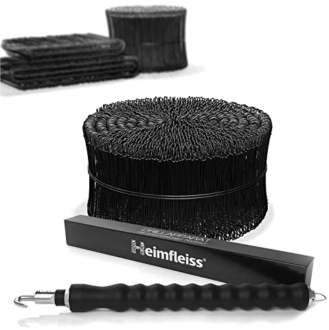 Heimfleiss® Drillapparat Driller + Betonbindedraht 1,4 mm (1000 Stk) | Rödelzange & Drahtbinder aus Carbonstahl | ummantelter Bindedraht für Moniereisen | 4-Nuten-Spindel, bindet schnell & fest
