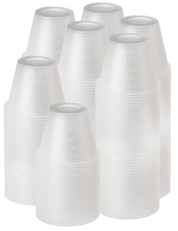 [300 Count - 1 oz.] Perfect Stix Disposable Graduated Plastic Medicine Cups - For Mixed Pills, Medication Measuring, Resin Mixing, Mouthwash