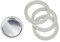 BSSTORE Filtro Moka Compatibile Con Tre Guarnizioni (2 Tazze compatibile cod. 0800002)