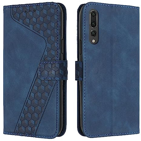 YIRRANZD Funda para Huawei P20 Pro, Funda Tapa Libro Movil Carcasa PU Cuero [Ranura para Tarjeta], Flip Caso Cubierta Case Funda para Huawei P20 Pro (Azul)