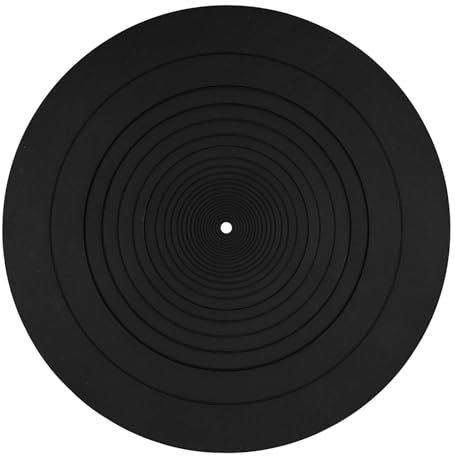 30cm Plattenteller Matte, Silikon Slipmat Plattenspieler Antistatisch Plattenspieler Pad für Alle LP Vinyl Schallplattenspieler Heim Vinyl Schallplattenmatten Ersatzzubehör