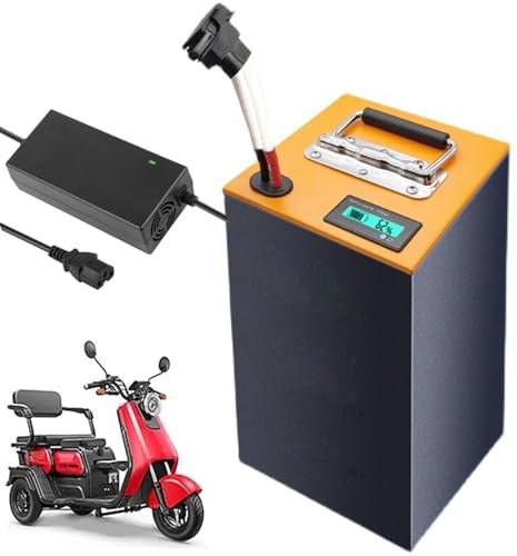 WILLQ Batterie Moto 72V 60V 48V 40Ah 30Ah 20Ah Batterie vélo électrique Batterie de Kart Batterie au Lithium pour Moteur de Tricycle de vélo cyclomoteur 250-1500 W avec Chargeur,60v20ah