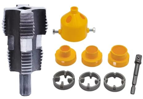 Comphic 9 Pezzi/Set Kit Filettatore per Tubi In PVC Filettatore per Tubi Filiera per Tubi 4/6 Punti PPR Apri Filettatura Interna per Tubi 'Acqua