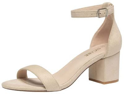 Générique Sandales Pour Femmes En Daim à Talons Hauts Et épais Sandales Femme été Mode Mules Compensées Chaussons Confortable Bout Ouvert Plateforme Pantoufles Chaussures de Plage Vacances à la Plage