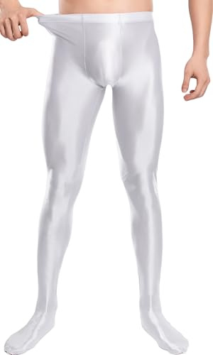 Legging Musculation Homme Huilée Brillant Pantalon Moulant Sport Collant Élastique pour Fitness Gym XXL