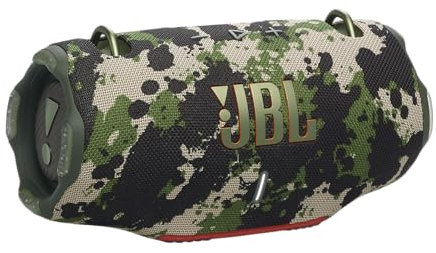JBL Xtreme 4 Portable Bluetooth Speaker Pro Sound and Convenient Shoulder Strap, IP67 Waterproof, Built-In Power Bank without Power Adaptor, Squad
