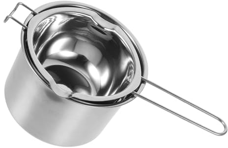 UTHCLO Stainless Steel Double Boiler Melting Pot Set for Chocolate Cheese Candle Wax Butter Lightweight Portable Kitchen Gadget for Gentle Indirect Heating and Dessert Cooking