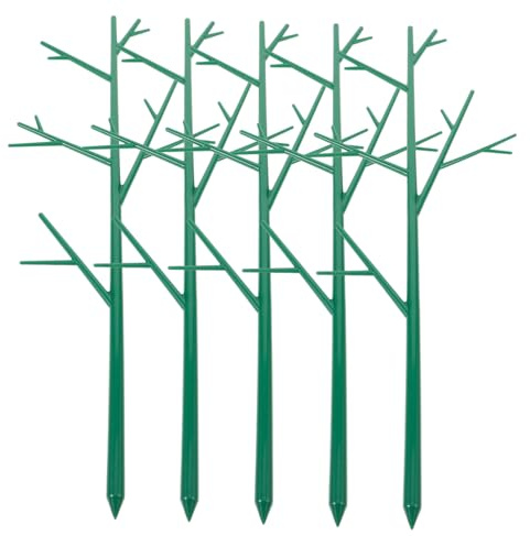 Yardenfun Lot De 5 Supports pour Plantes Grimpantes en Plastique, Treillis De Jardin pour Extérieur, Fixation Stable pour Tomates Et Pois, Design Naturel De Branches D’Arbre, pour Pot Et Balcon
