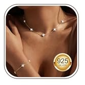 Diamday Collar Plata Ley 925 para Mujer Collar Pulsera Plata Oro Joyas Mujer Ajustable Cadena Collar Pulsera Conjunto Delicado Circonita Cúbica Bisuteria Mujer Novias de Boda Joyas Mujer