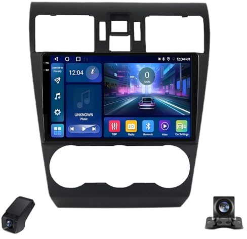 Double Din Car Radio 2K Touchscreen for Subaru Forester 4 SJ 2012-2015 Car Stereo 9-inch Multimedia Player/CarPlay/AndroidAuto/Bluetooth/GPS/FM/AM/RDS/DSP/WIFI/Rear View Cam/ADAS DVR(A,C30Plus)