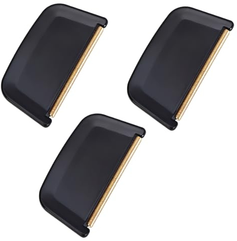 3 Piezas Lint Remover, Quitapelusas Manual, Portable Lint Remover, Retira Píldoras, Peine Retira-Píldoras, Adecuado para Lana, Cashmere y otras Telas, Ropa, Colchones (negro, 4 x 7,5 cm)
