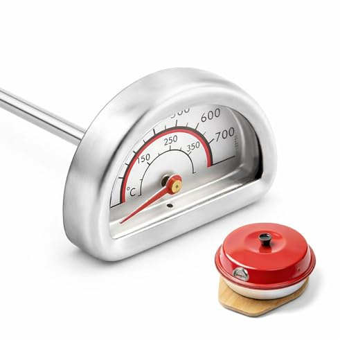 Termometro, Termometro Da Forno, Termometro Di Precisione in Acciaio Inox per Forno, Grill E Barbecue Con Sonda Da 7 Cm, Termometro Da Cucina Analogico Da 0 a 400 °c, Termometro Da Forno per Interni