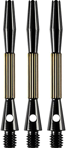 Harrows Heavy Metal Shafts Schwarz Gold - 3 Stück