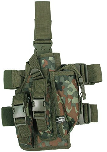 MFH Beinholster mit 3 Magazintaschen Flecktarn