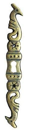 Antikhof Möbelbeschlag Barock Messing gegossen Patiniert,Größe: 2,3 x 17,8 cm,Bestellnummer: KL 21