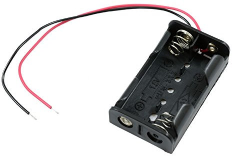AA x 2 Open Battery Holder Box 150mm Wires Leads