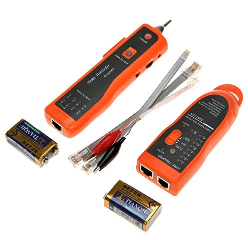 Tester de Cables de Red XQ-350 RJ45 RJ11 Cat5 Cat6 LAN con Rastreador de Señal hasta 3 km Emisor y Receptor