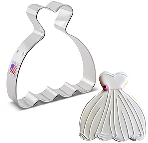Ann Clark Cookie Cutters Cortador de galletas vestido de novia/vestido de fiesta - 10,2 cm