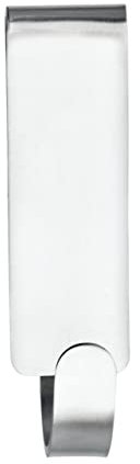 WENKO Colgador mural de ducha doble Vieste acero inox oscuro - Ganchos para pared de la ducha, Acero inoxidable, 2 x 7 x 5.5 cm, Mate