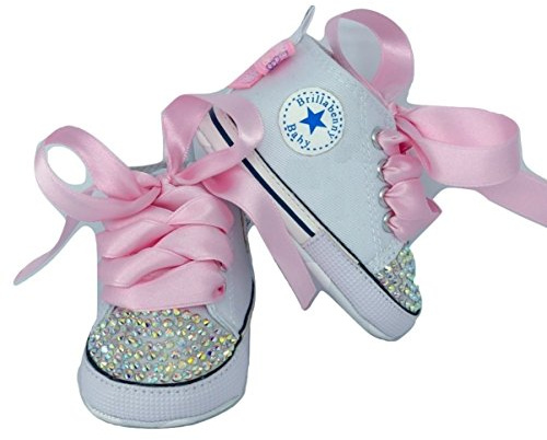 Brillabenny Chaussures Chaussures Fille Bébé Cristal Strass Bébé Chaussures Brillant Luxe Luxe Cérémonie Cadeau Anniversaire