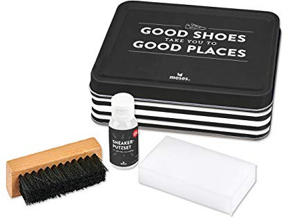 moses. Little Helper Sneaker-Putzset | Reinigungsset für Turnschuhe | Mit Schuhbürste und Zauberschwamm