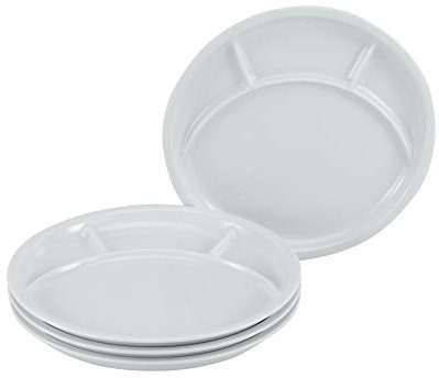 CreaTable, 22922, Serie and Grill UNIVERSAL, Dishes set, Fondue Plate 4 pieces, Porcelain