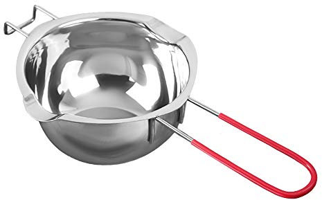 JEMESI Bagnomaria in Acciaio Inox, 680ml Bagnomaria per Cioccolato, Universal Double Boiler beccucci, Fondo Piatto, per Sciogliere Il Formaggio al Burro di Cioccolato