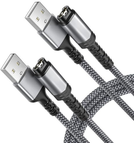 Ladekabel für Garmin Uhr,USB C Ladekabel 1.2M 2Pack für Garmin Fenix 8 E 7 7S 7X 6 6S 5 5S 5X Pro Plus,Venu 2S,Epix,Forerunner 970 570 965 955 265 255 245 165 55 45 GPS Music,Vivoactive 6,Approach S70