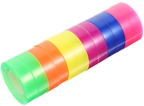 Operitacx 12rollen Bunte Klebebänder Dekoratives Transparentes Washi Tape Für -projekte Scrapbooking Und Geschenkverpackungen Leicht Abreißbar Für Bastelarbeiten