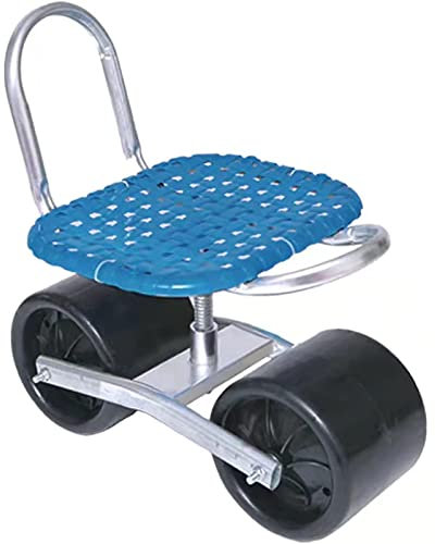 VOODUE Rollsitz Für Gartenarbeit Höhenverstellbarer Tragbarer Gartenhocker Mit Drehsitz 360° Drehbarer Gartenwagen Rollender Arbeitssitz Für Pflücken Unkraut Jäten,001