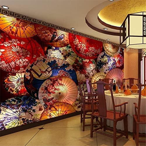 Japanische Izakaya-Tapete, Antiker Taschenschirm Fototapete 3D Wand Hintergrund Fototapete Wandkunst Für Wohnzimmer Schlafzimmer Tv Hintergrund Büro Restaurant Motiv Zim 200 (Breite) x 150 (Höhe) cm